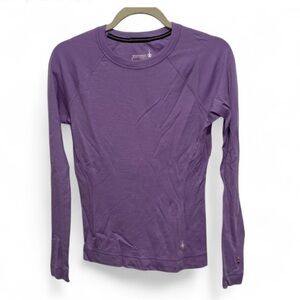 Smartwool Classic Thermal Merino Wool Purple Base Layer Long Sleeve Top Small